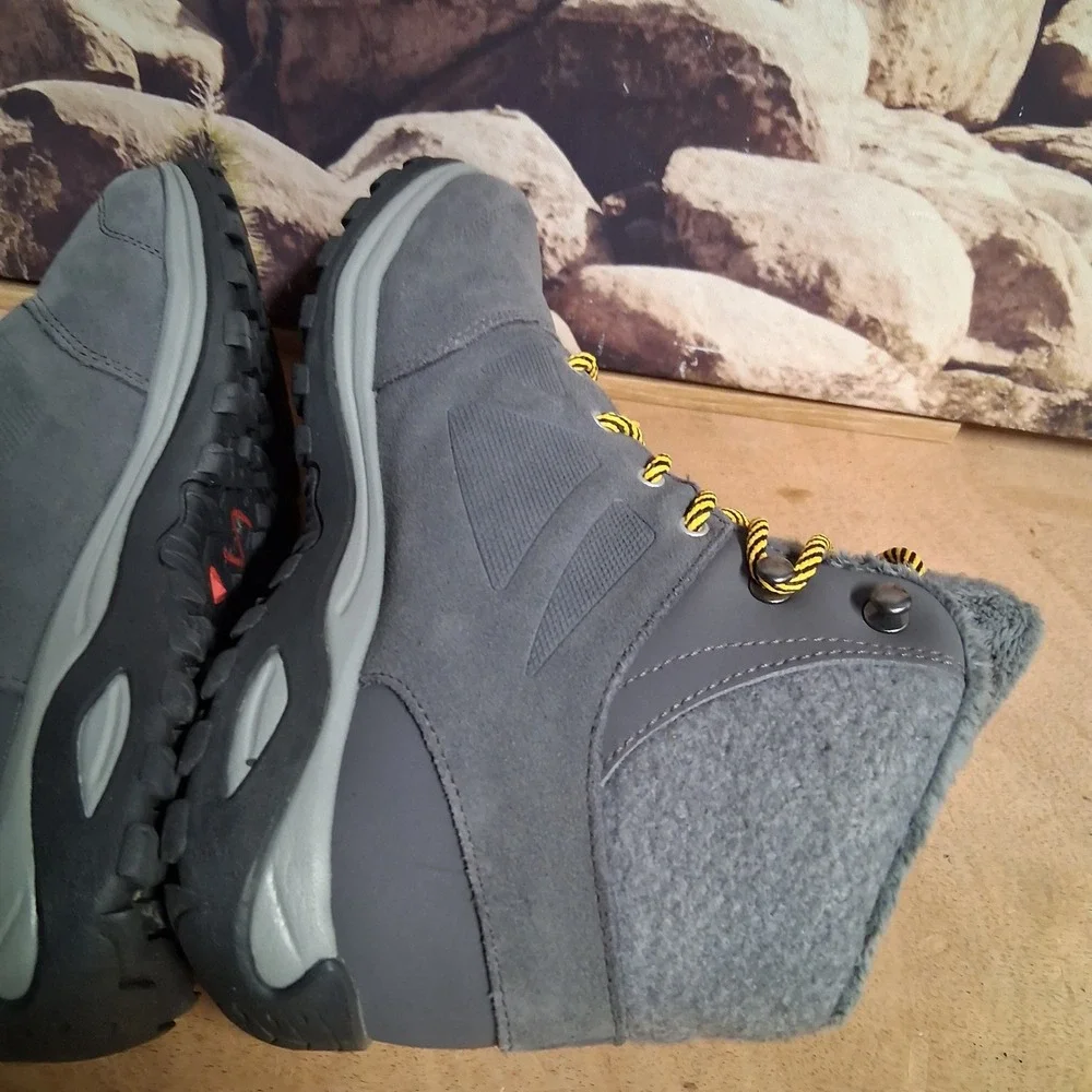 Salomon Ellipse Freeze CS Waterproof Women's Winter Boots Gray Suede Size 7.5